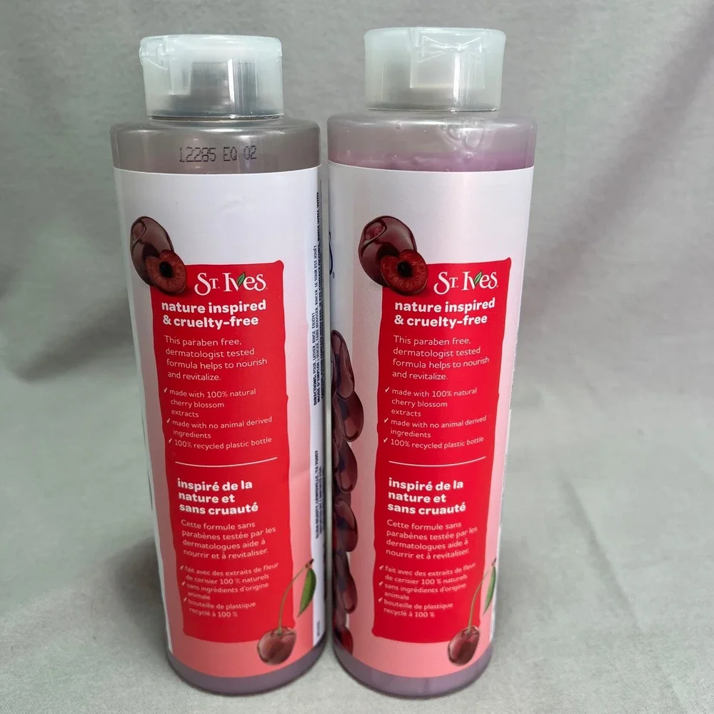 St. Ives Body Wash Dark Cherry Argan Oil Nourishing Skincare‎ 22oz Set of 2